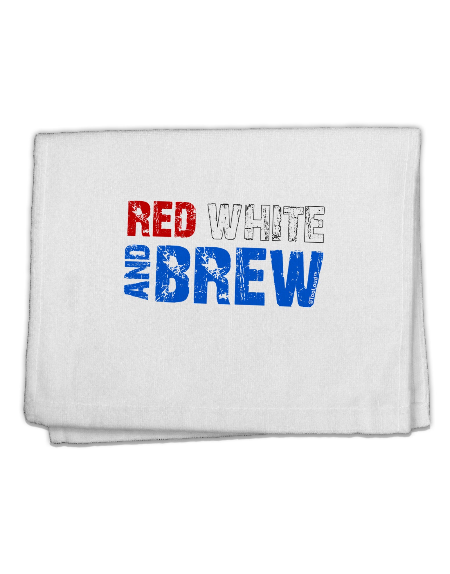 Red White and Brew Color 11&#x22;x18&#x22; Dish Fingertip Towel by TooLoud-Fingertip Towel-TooLoud-White-Davson Sales