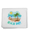 Fun Summer Beach Scene - Beach Baby 11&#x22;x18&#x22; Dish Fingertip Towel by TooLoud-Fingertip Towel-TooLoud-White-Davson Sales