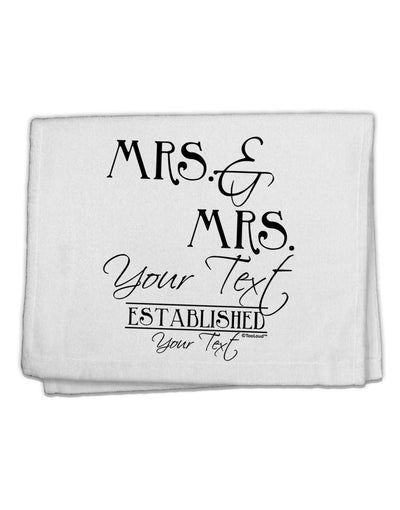 Personalized Mrs and Mrs Lesbian Wedding - Name- Established -Date- Design 11&#x22;x18&#x22; Dish Fingertip Towel-Fingertip Towel-TooLoud-White-Davson Sales