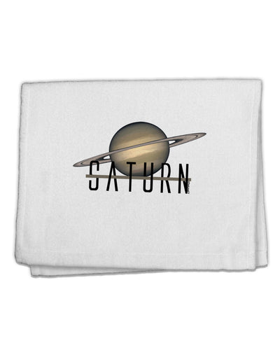 Planet Saturn Text 11&#x22;x18&#x22; Dish Fingertip Towel by TooLoud-Fingertip Towel-TooLoud-White-Davson Sales