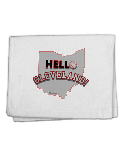 Hello Cleveland 11&#x22;x18&#x22; Dish Fingertip Towel-Fingertip Towel-TooLoud-White-Davson Sales