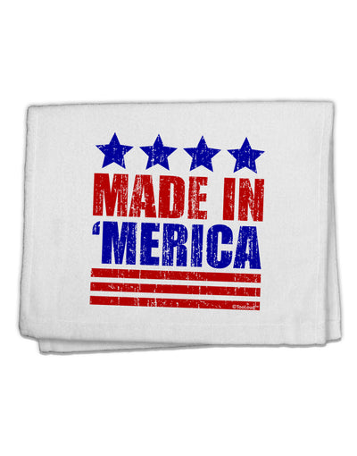 Made in Merica - Stars and Stripes Color Design 11&#x22;x18&#x22; Dish Fingertip Towel-Fingertip Towel-TooLoud-White-Davson Sales