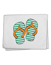 Striped Flip Flops - Teal and Orange 11&#x22;x18&#x22; Dish Fingertip Towel-Fingertip Towel-TooLoud-White-Davson Sales