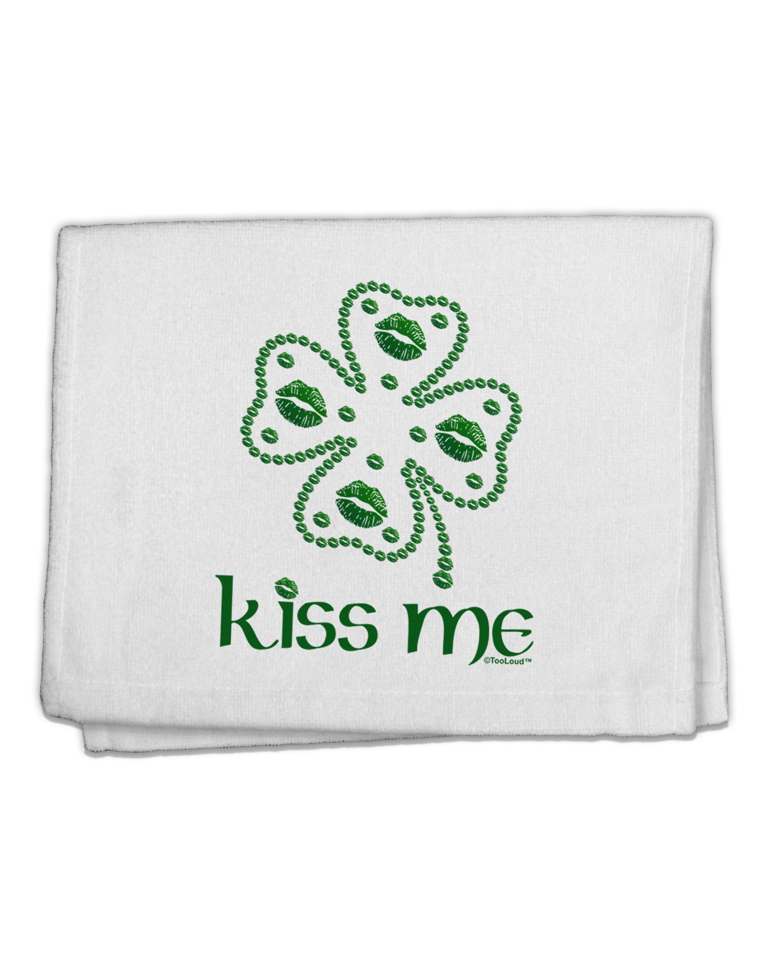 Kiss Me Clover 11&#x22;x18&#x22; Dish Fingertip Towel-Fingertip Towel-TooLoud-White-Davson Sales