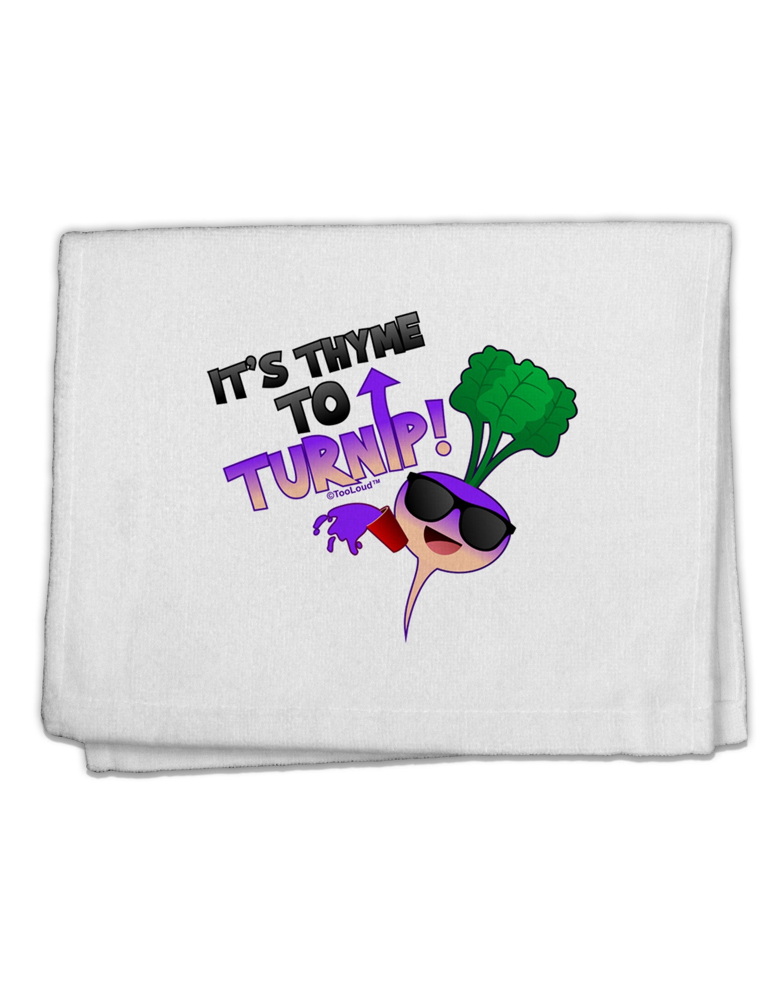It's Thyme To Turnip 11&#x22;x18&#x22; Dish Fingertip Towel-Fingertip Towel-TooLoud-White-Davson Sales