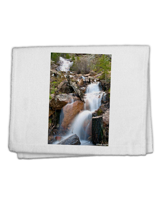 Colorado Waterfall Scene 11&#x22;x18&#x22; Dish Fingertip Towel-Fingertip Towel-TooLoud-White-Davson Sales