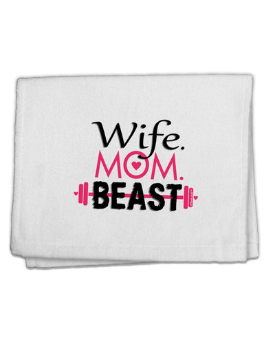 Wife Mom Beast 11&#x22;x18&#x22; Dish Fingertip Towel-Fingertip Towel-TooLoud-White-Davson Sales