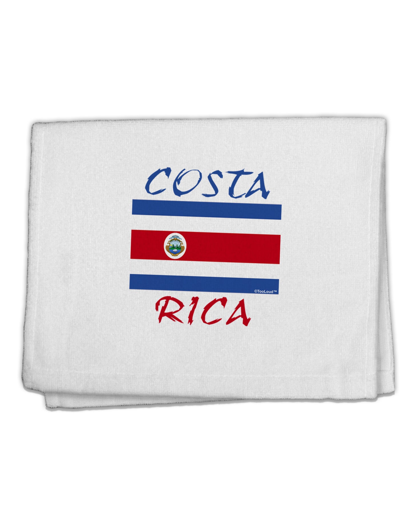 Costa Rica Flag 11&#x22;x18&#x22; Dish Fingertip Towel-Fingertip Towel-TooLoud-White-Davson Sales