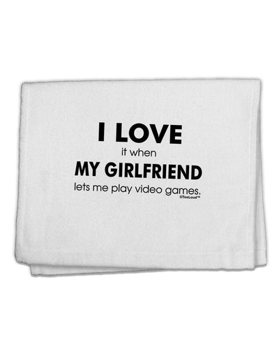 I Love My Girlfriend Videogames 11&#x22;x18&#x22; Dish Fingertip Towel-Fingertip Towel-TooLoud-White-Davson Sales