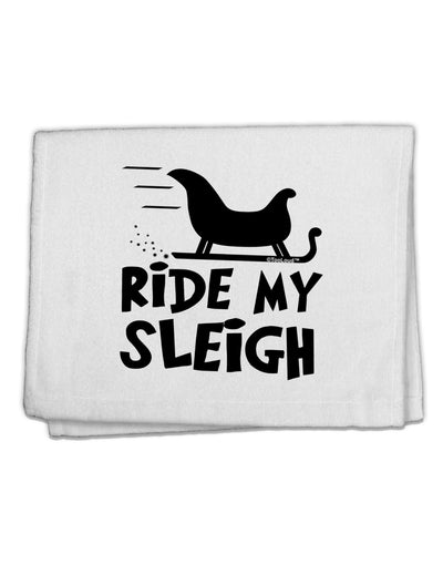 Ride My Sleigh BnW 11&#x22;x18&#x22; Dish Fingertip Towel-Fingertip Towel-TooLoud-White-Davson Sales