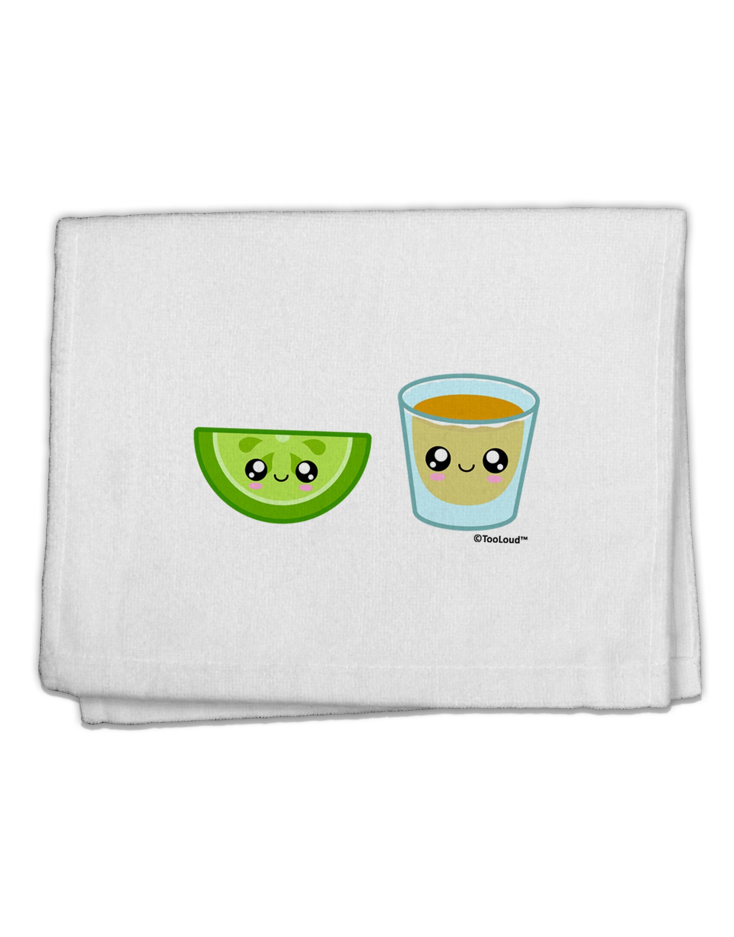 Cute Tequila Shot and Lime Wedge 11&#x22;x18&#x22; Dish Fingertip Towel by TooLoud-Fingertip Towel-TooLoud-White-Davson Sales