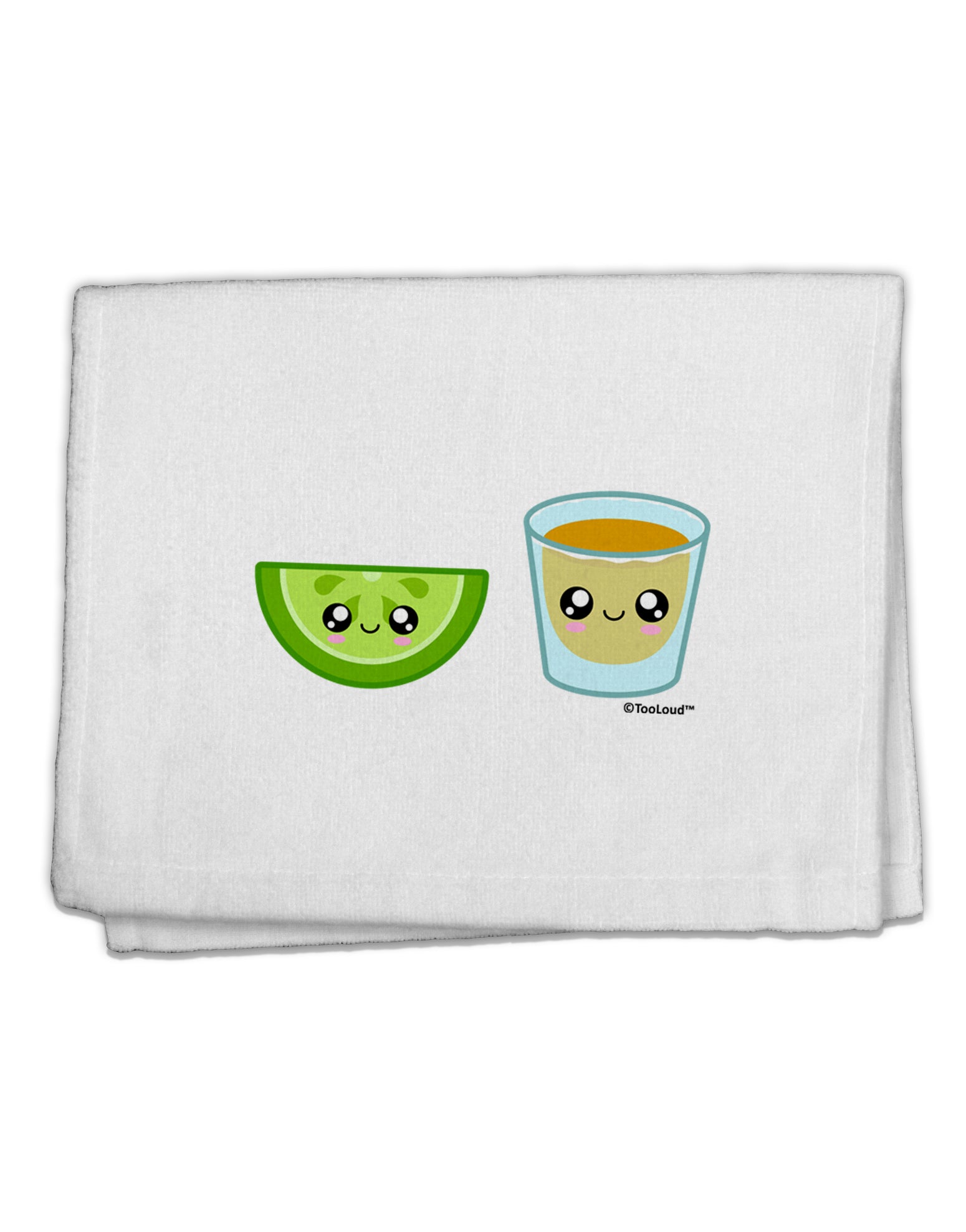 Cute Tequila Shot and Lime Wedge 11&#x22;x18&#x22; Dish Fingertip Towel by TooLoud-Fingertip Towel-TooLoud-White-Davson Sales