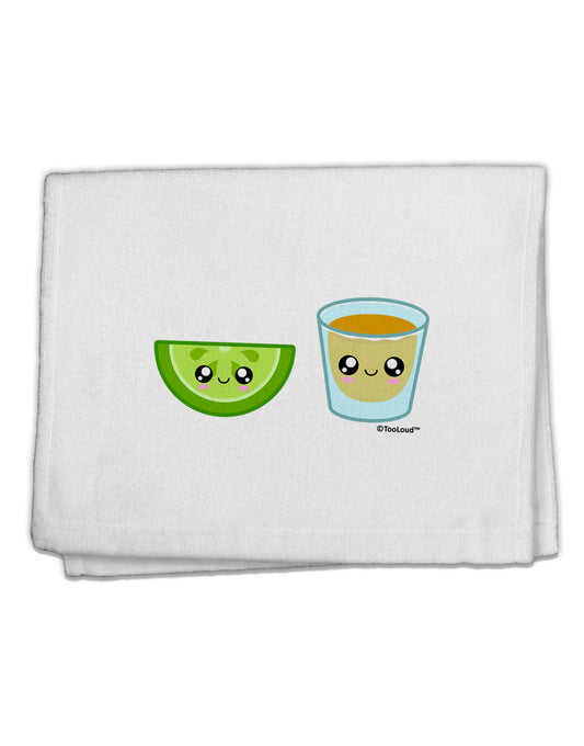 Cute Tequila Shot and Lime Wedge 11&#x22;x18&#x22; Dish Fingertip Towel by TooLoud-Fingertip Towel-TooLoud-White-Davson Sales