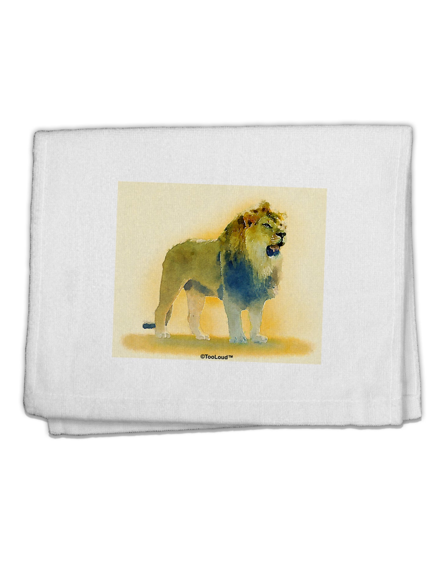 Lion Watercolor 1 11&#x22;x18&#x22; Dish Fingertip Towel-Fingertip Towel-TooLoud-White-Davson Sales