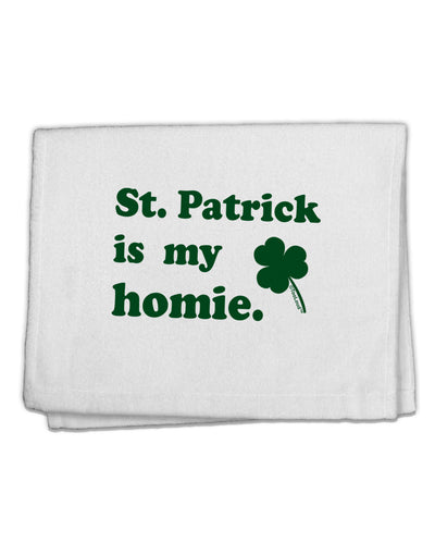 St Patrick is my Homie 11&#x22;x18&#x22; Dish Fingertip Towel-Fingertip Towel-TooLoud-White-Davson Sales