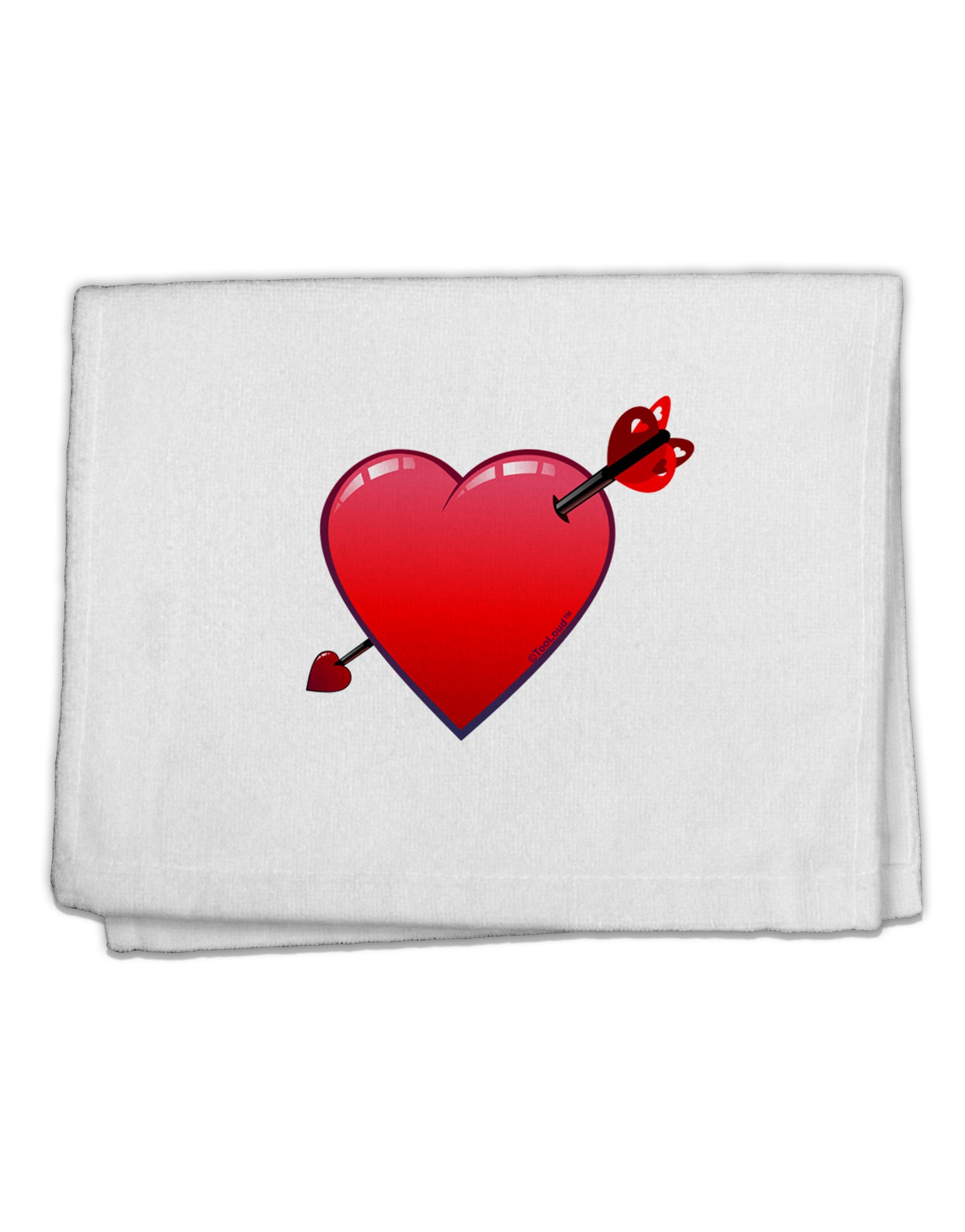 Shot Through the Heart Cute 11&#x22;x18&#x22; Dish Fingertip Towel by TooLoud-Fingertip Towel-TooLoud-White-Davson Sales