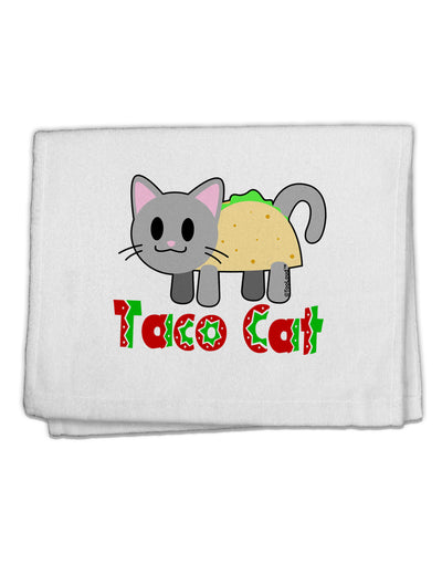 Cute Taco Cat Design Text 11&#x22;x18&#x22; Dish Fingertip Towel by TooLoud-Fingertip Towel-TooLoud-White-Davson Sales