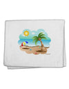 Fun Summer Beach Scene 11&#x22;x18&#x22; Dish Fingertip Towel by TooLoud-Fingertip Towel-TooLoud-White-Davson Sales