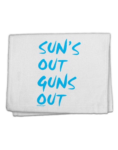 Suns Out Guns Out - Blue 11&#x22;x18&#x22; Dish Fingertip Towel-Fingertip Towel-TooLoud-White-Davson Sales