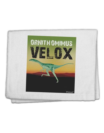 Ornithomimus Velox - With Name 11&#x22;x18&#x22; Dish Fingertip Towel by TooLoud-Fingertip Towel-TooLoud-White-Davson Sales