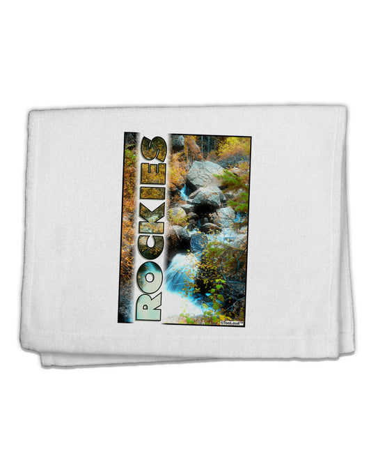 Rockies Waterfall with Text 11&#x22;x18&#x22; Dish Fingertip Towel-Fingertip Towel-TooLoud-White-Davson Sales