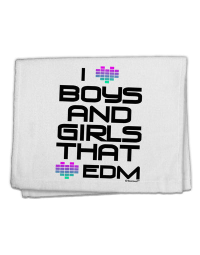 I Heart Boys and Girls That Heart EDM 11&#x22;x18&#x22; Dish Fingertip Towel-Fingertip Towel-TooLoud-White-Davson Sales