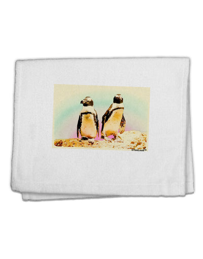 Magellanic Penguin Watercolor 11&#x22;x18&#x22; Dish Fingertip Towel-Fingertip Towel-TooLoud-White-Davson Sales