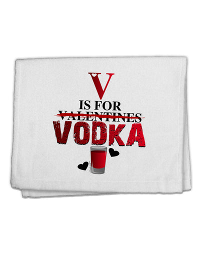 V Is For Vodka 11&#x22;x18&#x22; Dish Fingertip Towel-Fingertip Towel-TooLoud-White-Davson Sales