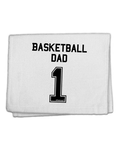 Basketball Dad Jersey 11&#x22;x18&#x22; Dish Fingertip Towel by TooLoud-Fingertip Towel-TooLoud-White-Davson Sales