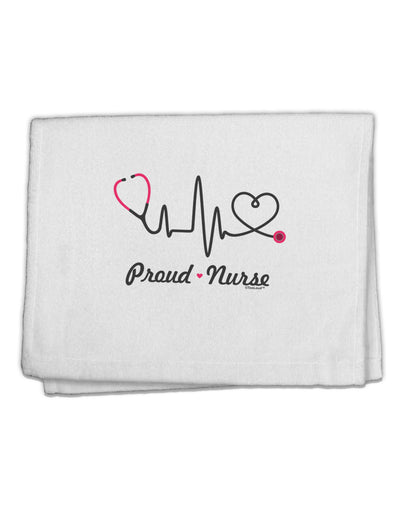 Stethoscope Heartbeat Text 11&#x22;x18&#x22; Dish Fingertip Towel-Fingertip Towel-TooLoud-White-Davson Sales