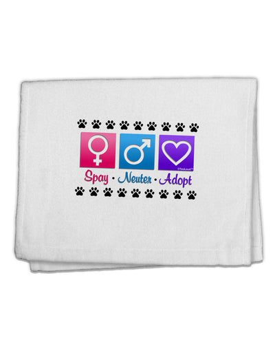 Spay Neuter Adopt 11&#x22;x18&#x22; Dish Fingertip Towel-Fingertip Towel-TooLoud-White-Davson Sales