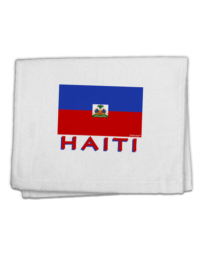 Haiti Flag 11&#x22;x18&#x22; Dish Fingertip Towel-Fingertip Towel-TooLoud-White-Davson Sales