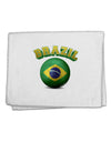 Soccer Ball Flag - Brazil 11&#x22;x18&#x22; Dish Fingertip Towel-Fingertip Towel-TooLoud-White-Davson Sales