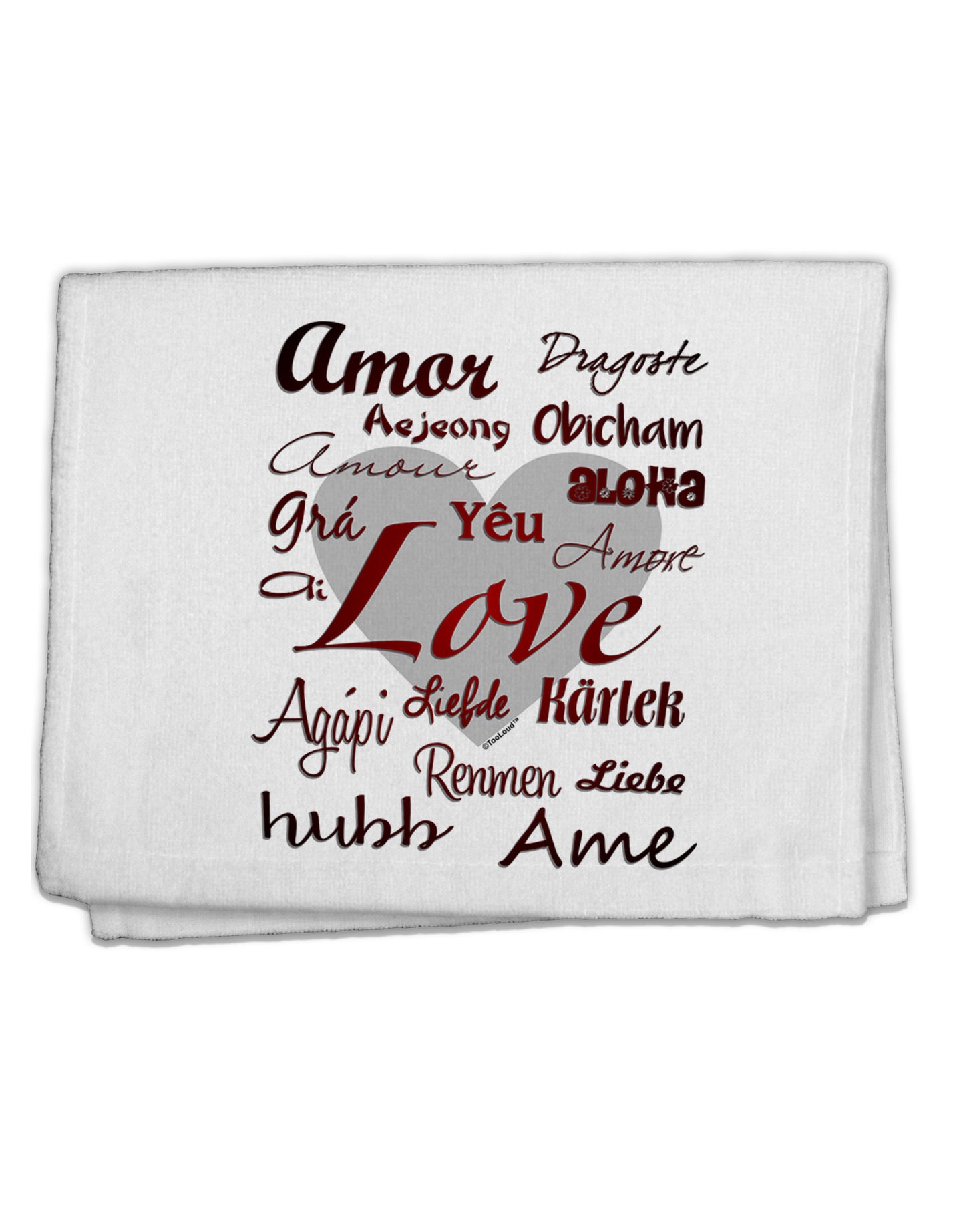 Love Languages 11&#x22;x18&#x22; Dish Fingertip Towel by TooLoud-Fingertip Towel-TooLoud-White-Davson Sales