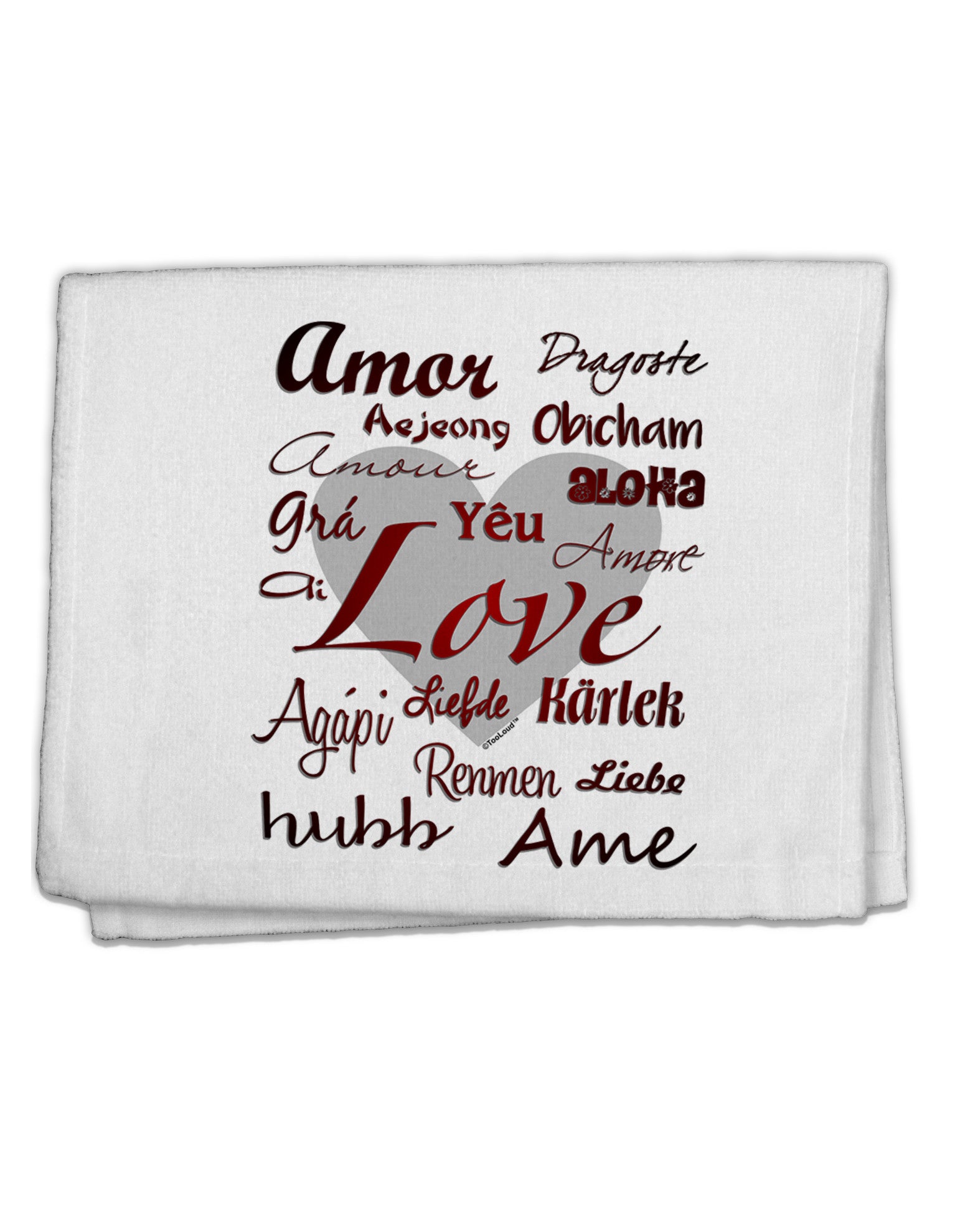 Love Languages 11&#x22;x18&#x22; Dish Fingertip Towel by TooLoud-Fingertip Towel-TooLoud-White-Davson Sales