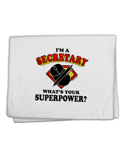 Secretary - Superpower 11&#x22;x18&#x22; Dish Fingertip Towel-Fingertip Towel-TooLoud-White-Davson Sales