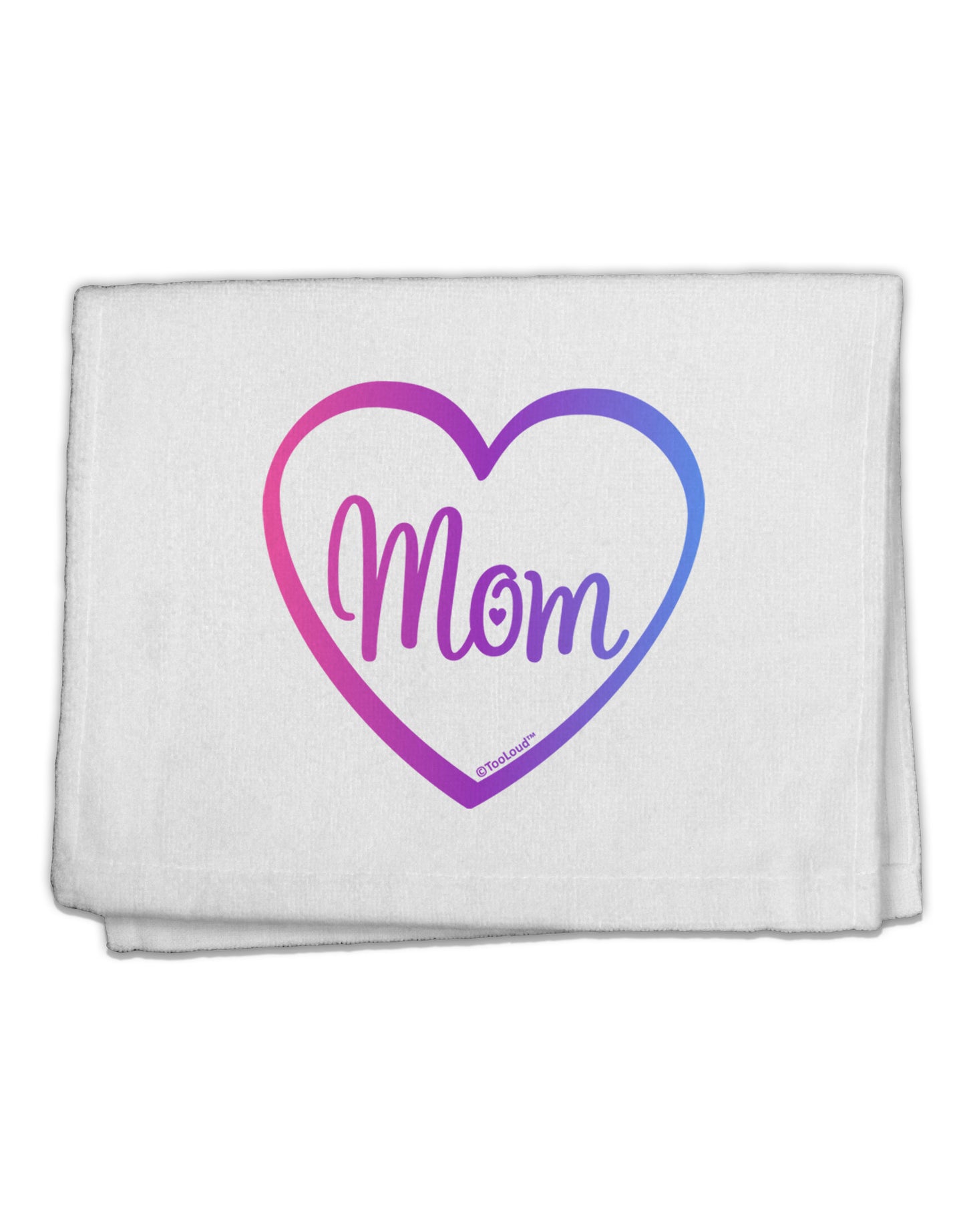 Mom Heart Design - Gradient Colors 11&#x22;x18&#x22; Dish Fingertip Towel by TooLoud-Fingertip Towel-TooLoud-White-Davson Sales