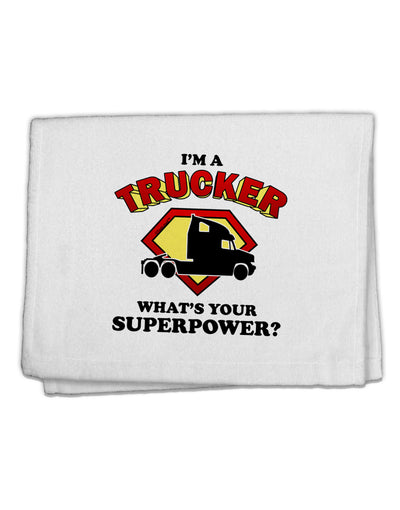 Trucker - Superpower 11&#x22;x18&#x22; Dish Fingertip Towel-Fingertip Towel-TooLoud-White-Davson Sales