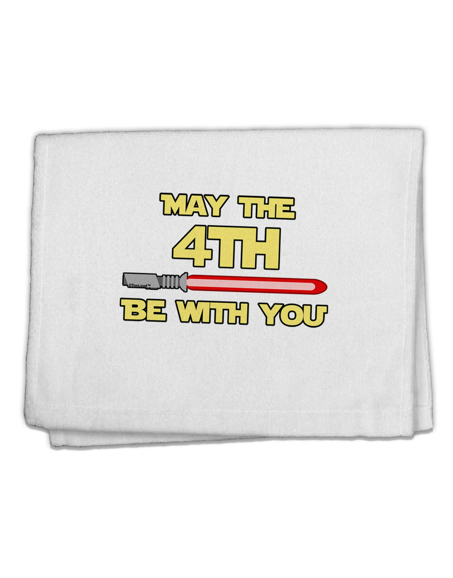 4th Be With You Beam Sword 11&#x22;x18&#x22; Dish Fingertip Towel by TooLoud-Fingertip Towel-TooLoud-White-Davson Sales