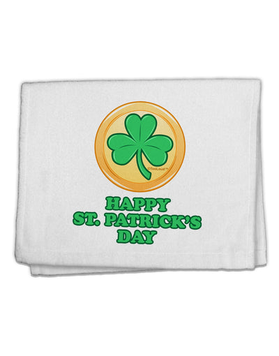 Shamrock Button - St Patrick's Day 11&#x22;x18&#x22; Dish Fingertip Towel by TooLoud-Fingertip Towel-TooLoud-White-Davson Sales