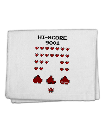 Pixel Heart Invaders Design 11&#x22;x18&#x22; Dish Fingertip Towel-Fingertip Towel-TooLoud-White-Davson Sales