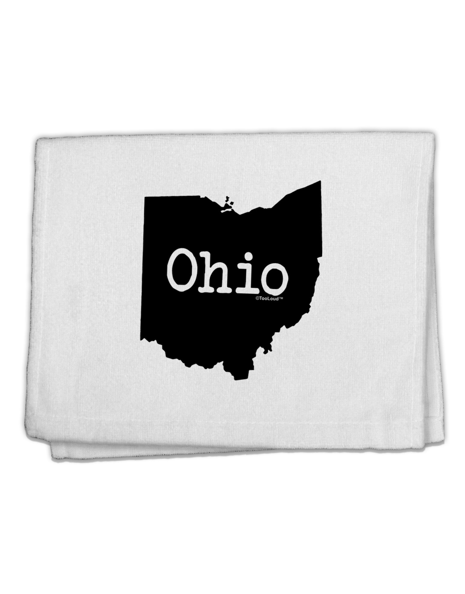 Ohio - United States Shape 11&#x22;x18&#x22; Dish Fingertip Towel by TooLoud-Fingertip Towel-TooLoud-White-Davson Sales