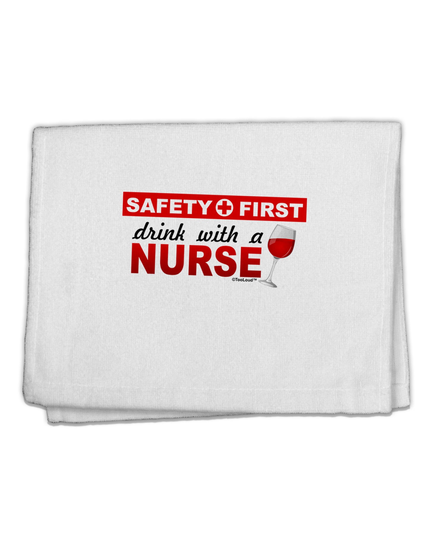 Drink With A Nurse 11&#x22;x18&#x22; Dish Fingertip Towel-Fingertip Towel-TooLoud-White-Davson Sales