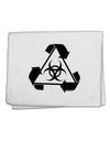 Recycle Biohazard Sign Black and White 11&#x22;x18&#x22; Dish Fingertip Towel by TooLoud-Fingertip Towel-TooLoud-White-Davson Sales