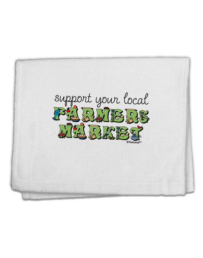 Support Your Local Farmers Market - Color 11&#x22;x18&#x22; Dish Fingertip Towel-Fingertip Towel-TooLoud-White-Davson Sales