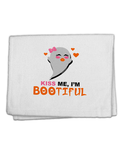 Kiss Me BOOtiful Ghost Orange 11&#x22;x18&#x22; Dish Fingertip Towel-Fingertip Towel-TooLoud-White-Davson Sales