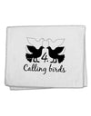 Four Calling Birds Text 11&#x22;x18&#x22; Dish Fingertip Towel-Fingertip Towel-TooLoud-White-Davson Sales