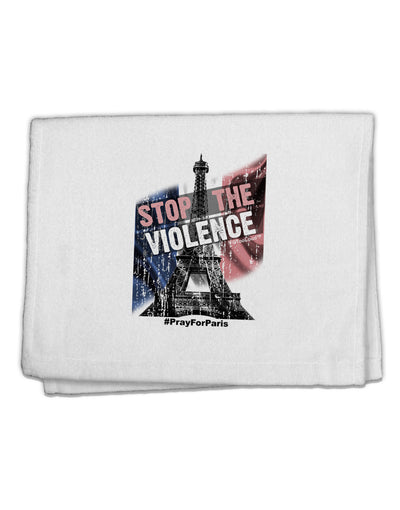 Distressed Paris Stop The Violence 11&#x22;x18&#x22; Dish Fingertip Towel-Fingertip Towel-TooLoud-White-Davson Sales