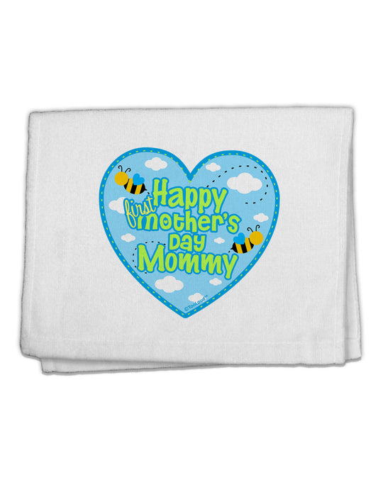 Happy First Mother's Day Mommy - Blue 11&#x22;x18&#x22; Dish Fingertip Towel by TooLoud-Fingertip Towel-TooLoud-White-Davson Sales