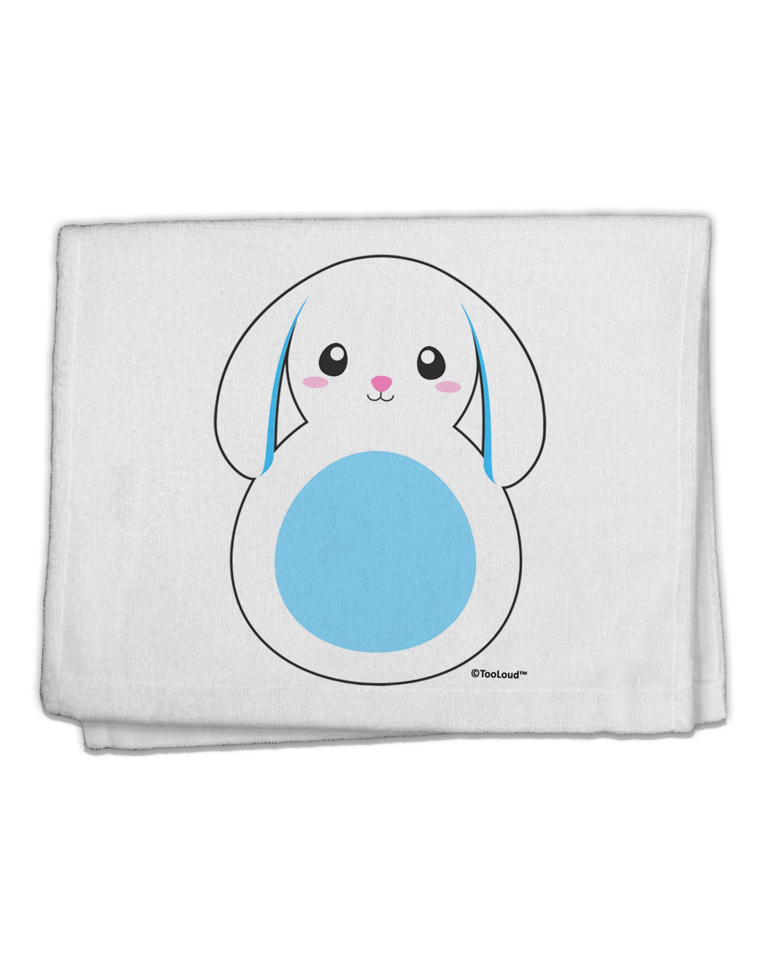 Cute Bunny with Floppy Ears - Blue 11&#x22;x18&#x22; Dish Fingertip Towel by TooLoud-Fingertip Towel-TooLoud-White-Davson Sales